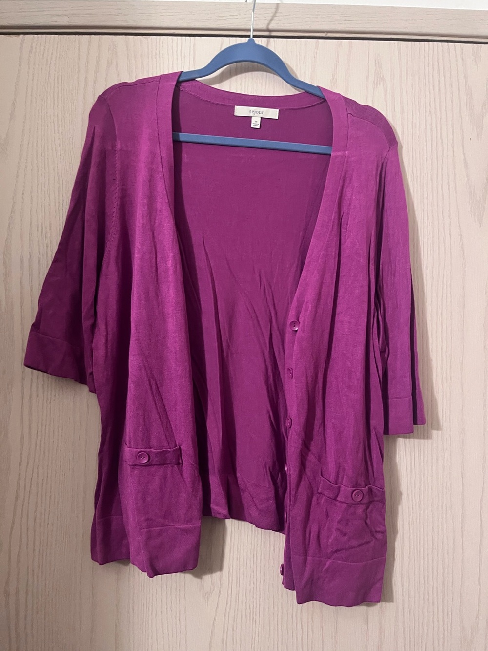 Sejour Plum Open-Front Cardigan